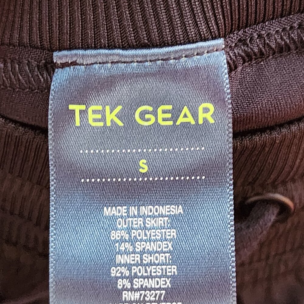 Tek Gear Mineral Black Mid Rise Wicking Drawstring Pocketed Poly Span Skort Sz S - Picture 14 of 16